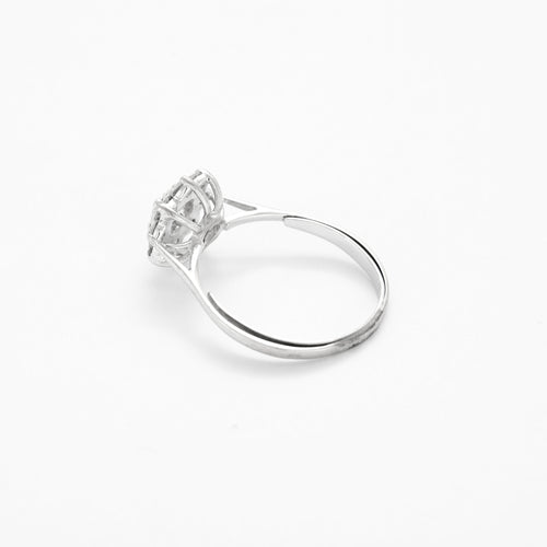 Bague 58 Bague marguerite or blanc et diamants 58 Facettes DV26415-1-58-2