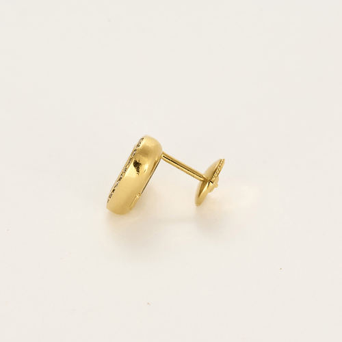 Boucles d'oreilles CHOPARD - Happy Diamonds Icons - Boucles d'oreilles en or jaune et diamants 58 Facettes DV25706-1