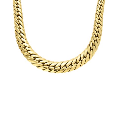 Collier Chaîne en or jaune à maille gourmette en chute 58 Facettes DV0942-7