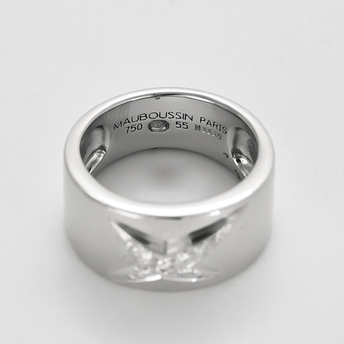 Bague 55 Mauboussin - Etoile Divine - Bague en or gris et diamants 58 Facettes DV25144-1