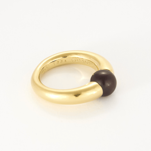Bague 52 Cartier, Bague jonc bombé en or jaune 18k et perle de Tahiti 58 Facettes DV0054-1-52-1
