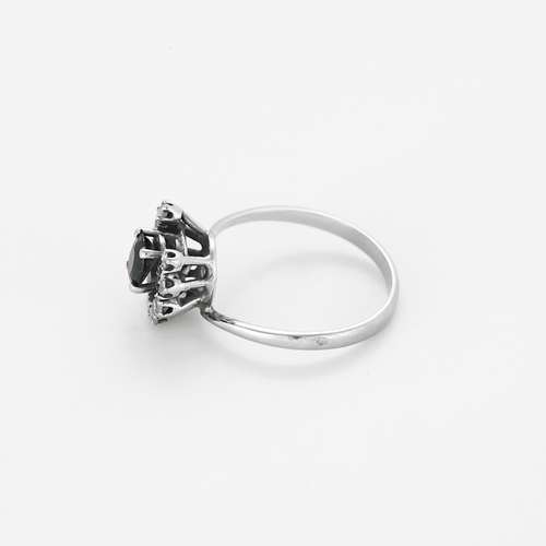 Bague 56 Bague en or blanc, saphir et diamants 58 Facettes DV0942-8-56-3