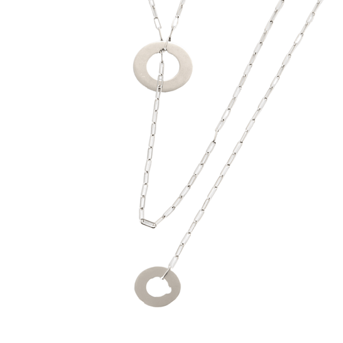 Collier DINH VAN - Cible - Collier négligé en or blanc 58 Facettes DV26622-2