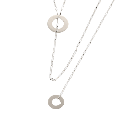 Collier DINH VAN - Cible - Collier négligé en or blanc 58 Facettes DV26622-2