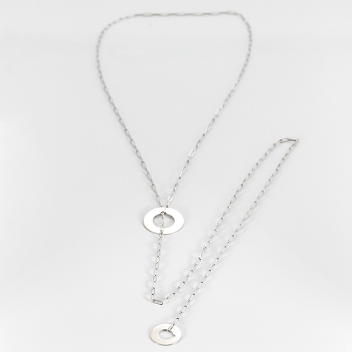Collier DINH VAN - Cible - Collier négligé en or blanc 58 Facettes DV26622-2