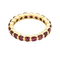Bague 50 Alliance en or jaune et rubis ronds facettés 58 Facettes DV26635-2