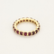 Bague 50 Alliance en or jaune et rubis ronds facettés 58 Facettes DV26635-2