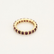 Bague 50 Alliance en or jaune et rubis ronds facettés 58 Facettes DV26635-2
