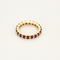 Bague 50 Alliance en or jaune et rubis ronds facettés 58 Facettes DV26635-2