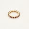 Bague 50 Alliance en or jaune et rubis ronds facettés 58 Facettes DV26635-2