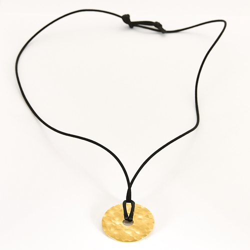Pendentif DINH VAN - PI - Pendentif en or jaune et cordon de soie noir 58 Facettes DV26635-5