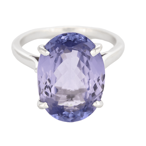 Bague 51 Bague en or gris et tanzanite 9.21 carats 58 Facettes DV26595-1