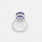 Bague en or gris et tanzanite 9.21 carats
