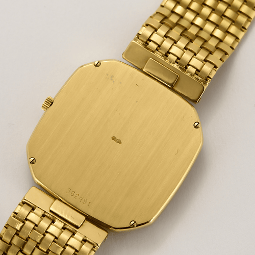 Montre Vacheron Constantin - Montre en or jaune à boitier carré à pans coupés à mouvement quartz 58 Facettes DV26220-7