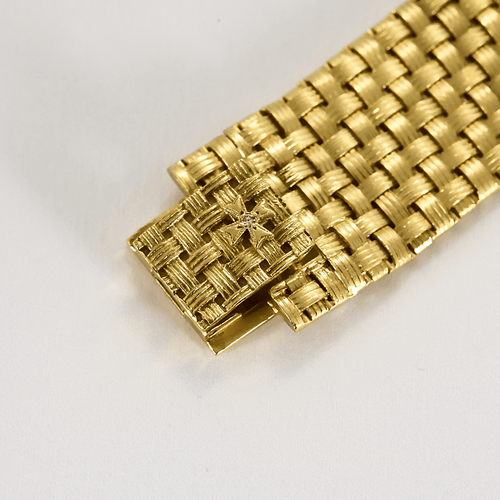 Montre Vacheron Constantin - Montre en or jaune à boitier carré à pans coupés à mouvement quartz 58 Facettes DV26220-7
