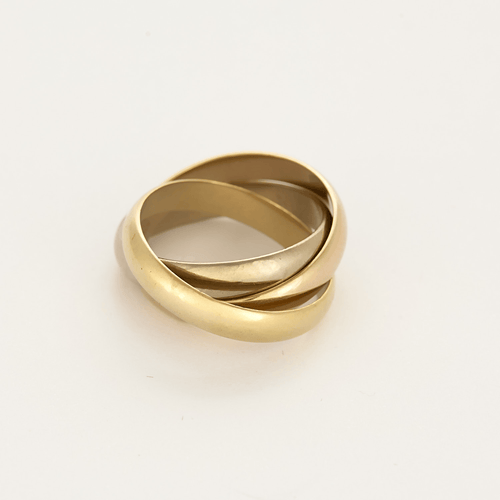 Bague 50 CARTIER - Trinity - Classique - Bague trois anneaux en or de trois couleurs 58 Facettes DV26666-1-50-2