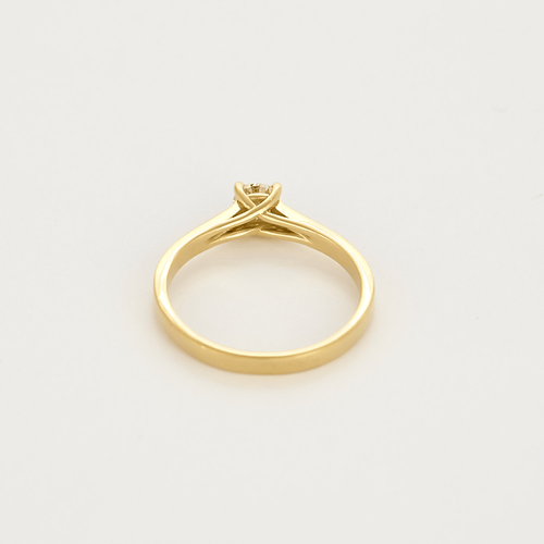Bague 52,5 Bague Solitaire en or jaune et diamants 58 Facettes DV26763-1-525-6