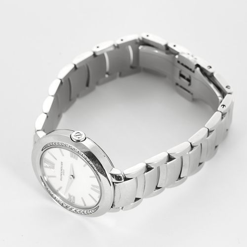 Montre Baume et Mercier - Montre de dame en acier et diamants 58 Facettes DV25965-1