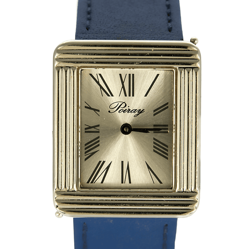 Montre POIRAY - Ma première - Montre en acier à boitier rectangulaire à mouvement quartz 58 Facettes DV26396-1