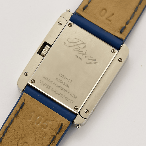 Montre POIRAY - Ma première - Montre en acier à boitier rectangulaire à mouvement quartz 58 Facettes DV26396-1