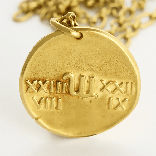 Collier Van Cleef & Arpels - Georges Lenfant -  Rare Chaine et Pendentif Zodiaque "Vierge" en or jaune 58 Facettes DDV26700-1