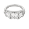 Bague 55 Élegante Bague jarretière en platine et diamants. Poids total environ: 5,70 carats 58 Facettes DV26878-1-DV0882-1