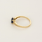 Bague 54 Bague Solitaire en or jaune, saphir et diamants 58 Facettes DV25212-34-54-3