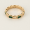 Bague 56 BVLGARI - Serpenti Viper - Alliance en or rose, malachite et diamants 58 Facettes DV25245-2-56-3