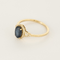 Bague Solitaire en or jaune, saphir et diamants