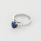 Bague 54 Bague en or gris saphir et diamants 58 Facettes DV25209-3
