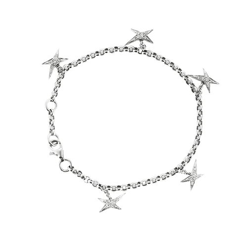 Bracelet Mauboussin - Etoile divine - Bracelet en or gris et diamants 58 Facettes DV0640-10