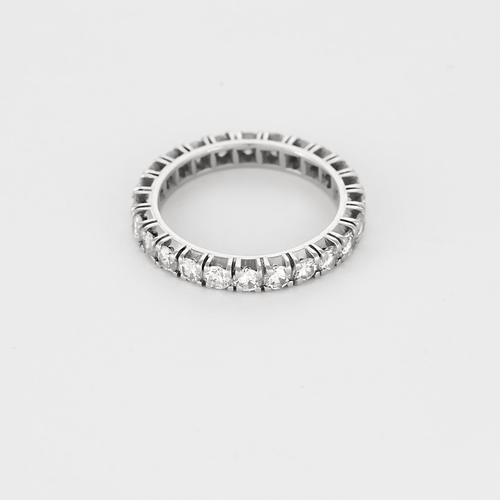 Bague 51 Alliance américaine or blanc et diamants 58 Facettes DV25505-4
