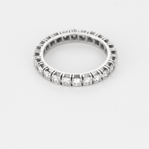 Bague 51 Alliance américaine or blanc et diamants 58 Facettes DV25505-4