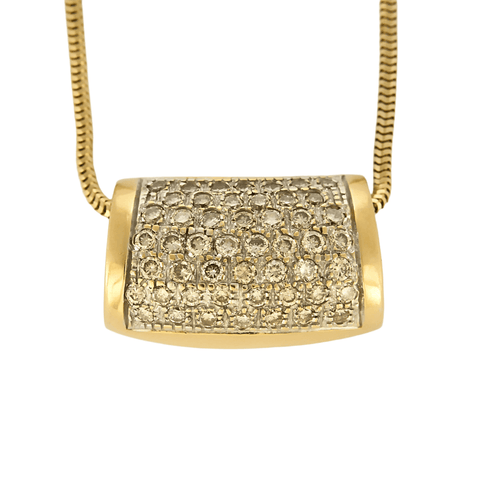 Collier Chaîne en or jaune retenant un pendentif en diamants 58 Facettes DV25801-3