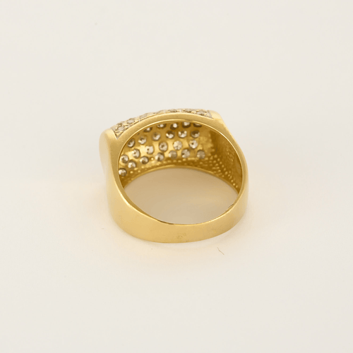 Bague 57,5 Bague de type chevalière en or jaune et diamants 58 Facettes DV25801-6-575-5