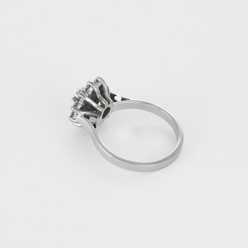 Bague 50 Bague marguerite en platine et or gris diamants 58 Facettes DV25505-3