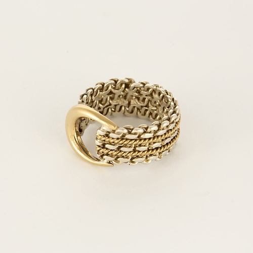 Bague 51 Hermes - Rare Bague Etrier en or et argent 58 Facettes DV25505-10