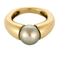 Bague 54 Bague en or jaune et perle de Tahiti 58 Facettes DV0640-15-54-3