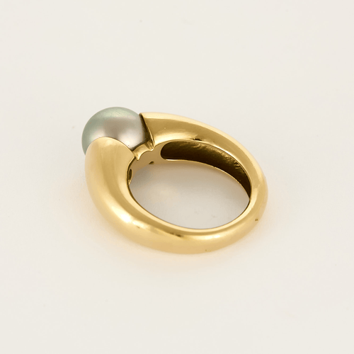 Bague 54 Bague en or jaune et perle de Tahiti 58 Facettes DV0640-15-54-3