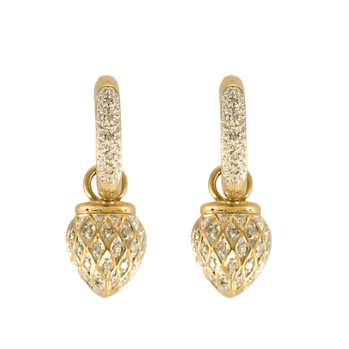 Boucles d'oreilles Paire de Boucles d'oreilles à transformation en or jaune, or gris et diamants 58 Facettes DV0640-11
