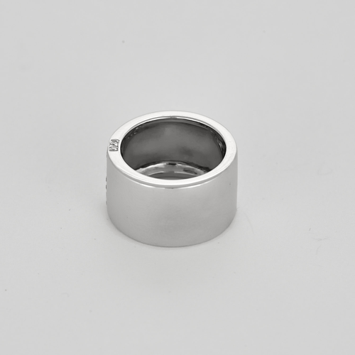 Bague 46 Bague bandeau en or blanc et diamants 58 Facettes DV15938-6-46-2