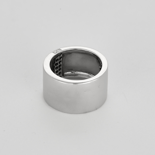 Bague 46 Bague bandeau en or blanc et diamants 58 Facettes DV15938-6-46-2