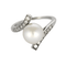 Bague 52 Bague en or gris, perle de culture blanche et diamants 58 Facettes DV22972-35-52-1