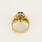 Bague 57.5 Sublime bague en or jaune, saphir de synthèse et diamants 58 Facettes DV11451-19