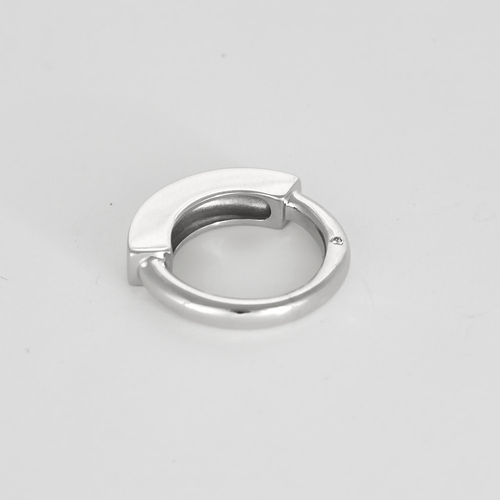 Bague 47 Bague en or blanc à pont 58 Facettes DV15938-5-47-2