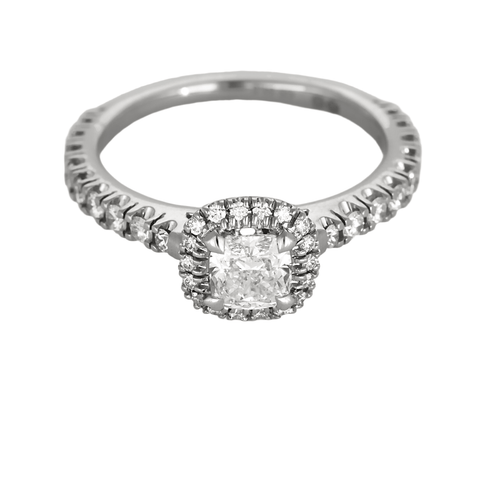 Bague 53 CARTIER - Destinée - Bague en platine et diamants 58 Facettes DV26954-1-53-2