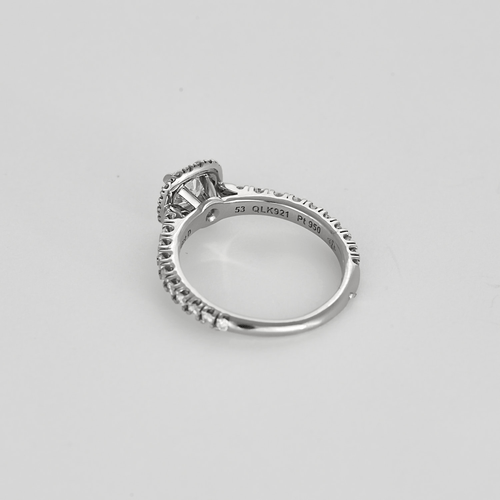 Bague 53 CARTIER - Destinée - Bague en platine et diamants 58 Facettes DV26954-1-53-2