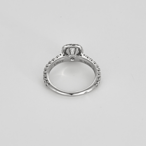 Bague 53 CARTIER - Destinée - Bague en platine et diamants 58 Facettes DV26954-1-53-2