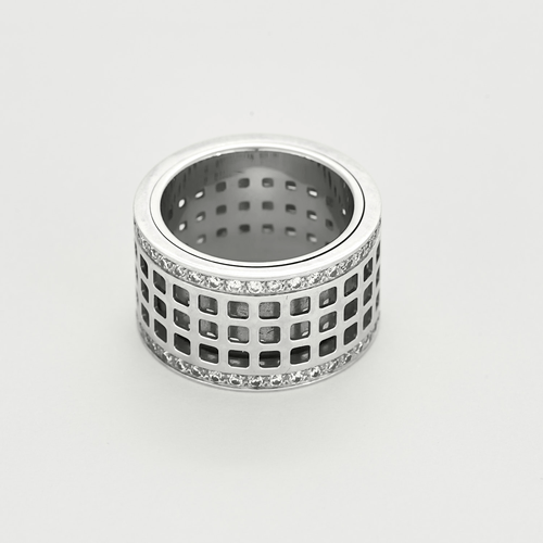 Bague 52,5 GUCCI - Scroll - Large - Bague en or gris et diamants 58 Facettes DV22972-40-525-6