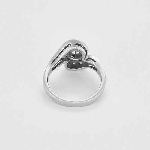 Bague 54 Bague "Tourbillon" en or gris et diamants 58 Facettes DV22972-39-54-3